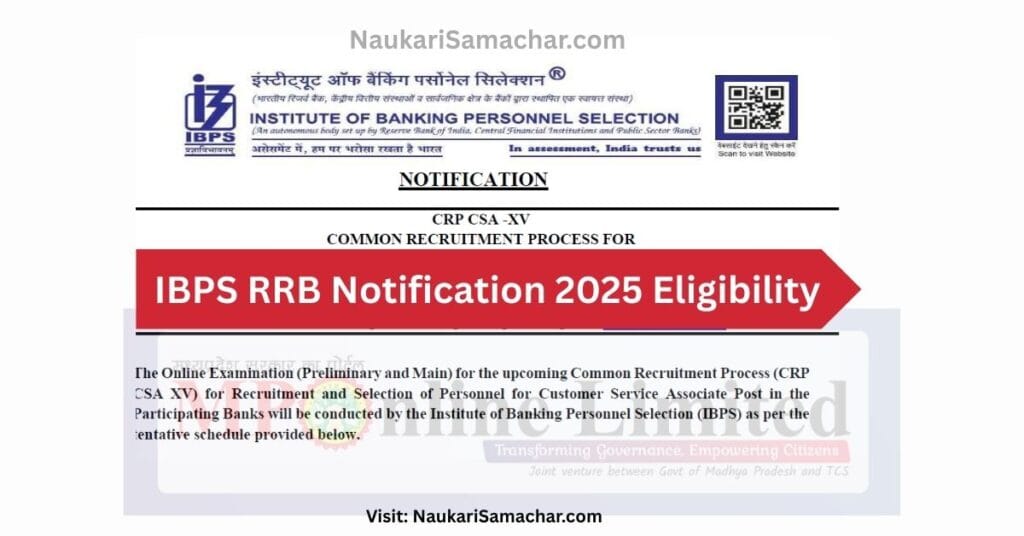 IBPS RRB Notification 2025 Eligibility Naukari Samachar