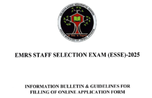 ESSE 2025 Notification Latest Jobs